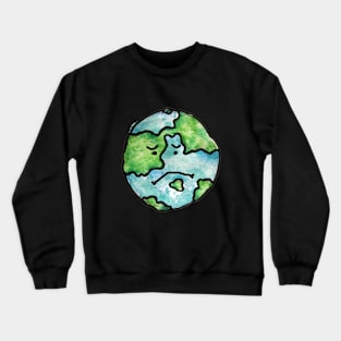 Sad cute earth day Crewneck Sweatshirt